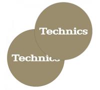 Magma 60686 - Technics Simple: 9 White On Olive Yellow Slipmats (Pair) (Yellow)