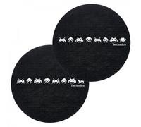 Magma 60687 Technics Slipmat Space Invaders, black,white