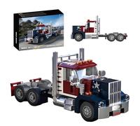 Technik American Truck Cab Building Set - 268PCS City Transportation Vehicle Bricks Kit, Collection Towable Car Model Toys for Boyfriends, Home Decor, Creative Gift for Adult, Teen