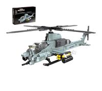 Technik Helicopter Building Blocks - 576 Pieces Air Force Attack Chopper Bricks Kits, Military Fighter Jets Construction Model Toys, Desktop Decor, Birthday Gifts for Teens and Helicopter Fans