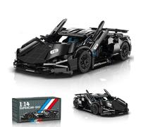 Technik Sport Car Building Blocks Set, 1314 PCS Super Sports Car Building Kit, 1:14 Racing Sports Collectible Model Supercar Brick Set, Vehicle Construction Toys Gift for Adults and Teens (Black)