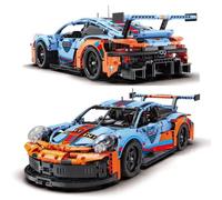 Technik Sports Car Building Kit for Porsche 911 Gulf Blue, 1680 Pcs Racing Car Model Construction Kits, MOC Creative Supercar Toys, Exclusive Collectible Race Car Model, Gifts for Boys Adult