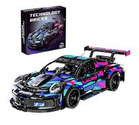 Technik Sports Car Building Kit for Porsche 911 RSR, 1580 Pieces Supercar Racing Car Model Construction Kits, MOC Creative Supercar Toys, Exclusive Collectible Race Car Model, Gifts for Boys Adult