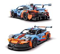 Technik Sports Car Building Set for 911 Gulf Blue, 1680 PCS Racing Car Model Construction Bricks Kits, MOC Creative Collectible Supercar Model Toys, Gifts for Boys Adults