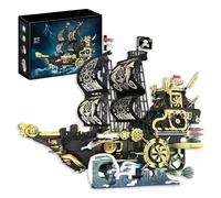 Technik Steampunk Pirate Ship Building Set - 2720PCS Sailing Ship Bricks Kit, Collectible Sailboat Model, Home Office Decor, DIY Nautical Toy, STEM Education Toy, Creative Gift for Adult Teen