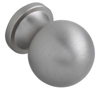 Technik Team Isse Furniture Knob Diameter 20 mm Depth 26 mm Base Diameter 16 mm Brass Stainless Steel Effect