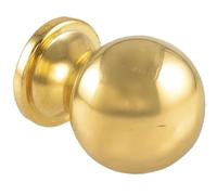Technik Team Isse Furniture Knob Diameter 20 mm Depth 26 mm Base Diameter 16 mm Polished Brass