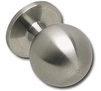 Technik Team MK.13530.20 Furniture Knob Round Diameter 30 mm Depth 35 mm Brushed Stainless Steel Silver