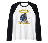 Technique Beats Strength - Funny BJJ Gorilla Design Raglan Baseball Tee