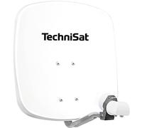 TechniSat DIGIDISH 45 - Satellite Dish for 2 Participants (45 cm Compact Satellite System - including Wall Mount, An-Roof Fitting for Mast Mounting (30-63 mm), and Universal Twin LNB) White Polar