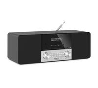 TechniSat DIGITRADIO 3 ASA Stereo DAB+ Compact System with Automatic Safety Alert (FM, CD Player with Resume, Bluetooth, USB, AUX-In, Headphone Jack, OLED Display, Alarm Clock, 20 W RMS) Black