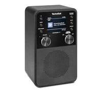 TechniSat DIGITRADIO 317 - Vertical DAB+ FM radio with Bluetooth audio streaming, radio alarm clock, sleep timer, 2.4-inch colour display, 3 watts, black