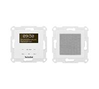 TechniSat DIGITRADIO UP 55 - DAB+ flush-mounted radio for flexible installation (DAB, FM, Bluetooth reception, dimmable OLED display, alarm and sleep timer, 2 watts) front cover RAL 9016, white