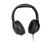 TechniSat STEREOMAN 3 Compact Hi-Fi Cable Headphones (Padded PU Leather Ear Cups, Over-Ear, Adjustable Headphone Length, Foldable Ear Cups, Control Element Including Microphone) Black