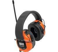 TechniSat STEREOMAN DAB+ OD Wireless Stereo DAB+/FM Bluetooth Headphones (DAB+/FM Radio Reception, Short Antenna, Built-in Microphone, Ear Protectors, for Outdoor Use), Orange/Black