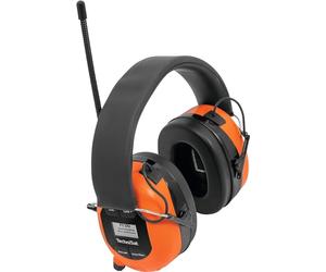 TechniSat STEREOMAN DAB+ OD Wireless Stereo DAB+/FM Bluetooth Headphones (DAB+/FM Radio Reception, Short Antenna, Built-in Microphone, Ear Protectors, for Outdoor Use), Orange/Black
