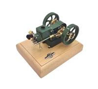 TechnixLabz 1.6cc Hit and Miss Engine Model, Miniature 4-Stroke Horizontal Water Cooled Petrol Powered Evaporative Engine Model Kit for Collectors & Technology Fans