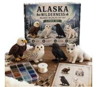 TechnixLabz Mini Craft Kit Handmade for 3D Beaded Animals (Wildlife Kit)