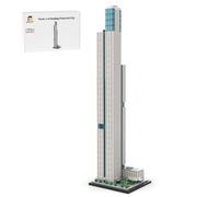 TechnixLabz MOC-241968 Building Model Set in 1:800 Scale with Street View by Nanjing (1780 Pieces), Construction Kit for a Modern High-rise Building Kit