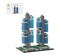 TechnixLabz MOC-244414 Street View Building Model 1:800 Scale (2749 Pieces) Construction Kit for Modern City Buildings