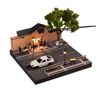 TechnixLabz Yihe No.12 Cafe Model 1:64 Scale - Diorama with Street Backdrop and Landmark, Miniature Historical Quarter Exhibition
