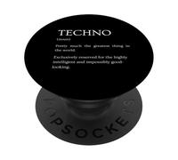 Techno Definition - Funny Sarcastic Techno Music Explanation PopSockets Adhesive PopGrip