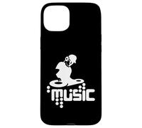 Techno-DJ Party Club Music Design with Turntable Motif Case for iPhone 15 Plus