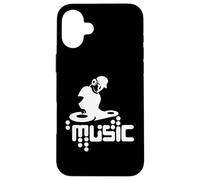 Techno-DJ Party Club Music Design with Turntable Motif Case for iPhone 16 Plus