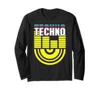 Techno Equalizer Waves Club Culture Energy Long Sleeve T-Shirt