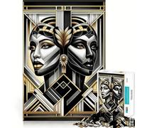 Techno Human Canvas 1000 Piece Jigsaw Puzzles for Adults Jigsaw Memory Lift Slow Enjoy Image Assembly Creative Gift (38x52cm)