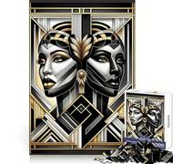 Techno Human Canvas Jigsaws 1000 Pieces for Adults Brain Challenge Toy Peaceful Time Clear Cut Art Collectible (50x75cm)