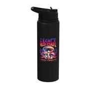 Techno - I Dont Need Words I Need A Bassline Psychedelic Stainless Steel Insulated Water Bottle