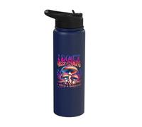 Techno - I Dont Need Words I Need A Bassline Psychedelic Stainless Steel Insulated Water Bottle