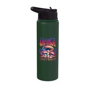 Techno - I Dont Need Words I Need A Bassline Psychedelic Stainless Steel Insulated Water Bottle