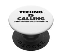 "Techno is calling", music, techno Berlin, techno music PopSockets Adhesive PopGrip