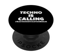 "Techno is calling", music, techno Berlin, techno music PopSockets Adhesive PopGrip