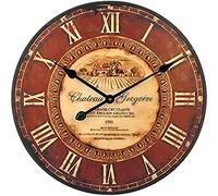 techno line Quartz Wall Clock, Wood, Brown