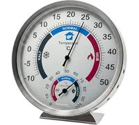 techno line WA3045 Analogue Thermo-Hygrometer, Indoor Thermometer and Hygrometer for Temperature and Humidity, No Batteries, Comfort Zone Display, Wall Mount, Stand Mount, Housing