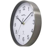 techno line Wall Clock, Silver, 25 cm