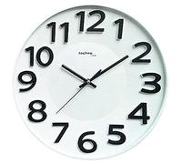 techno line WT 4100 Wall Clock, Plastic, White
