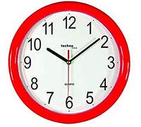 techno line WT 600 Wall Clock, Plastic, Red