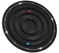 techno line WT 7350 Galaxy Wall Clock, Plastic, Black