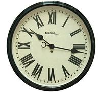 techno line WT7050 Wall Clock, Metal, Black