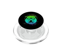 Techno Music DJ Stuff for Ravers EDM Psychedelic Polar Bear PopSockets PopGrip for MagSafe