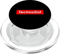 Techno Slut EDM Techno Dance Music Festival Club Raver Girl PopSockets PopGrip for MagSafe