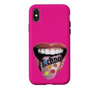 Techno T-Shirt - Rave Festival Party Design T-Shirt Techno Case for iPhone X/XS
