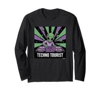 Techno Tourist Alien DJ Rave EDM Festival Outfit 80s Long Sleeve T-Shirt