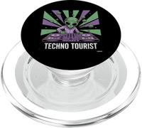 Techno Tourist Alien DJ Rave EDM Festival Outfit 80s PopSockets PopGrip for MagSafe