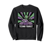 Techno Tourist Alien DJ Rave EDM Festival Outfit 80s Sweatshirt