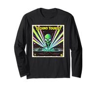 Techno Tourist Alien DJ Rave EDM Festival Outfit Music Long Sleeve T-Shirt